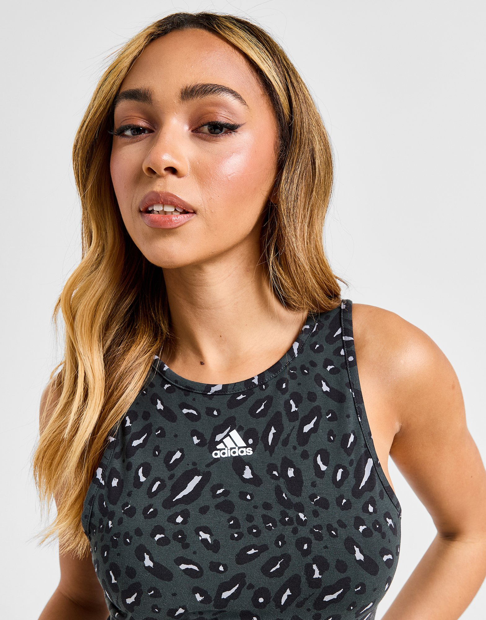 adidas Débardeur court imprimé animal Essentials
