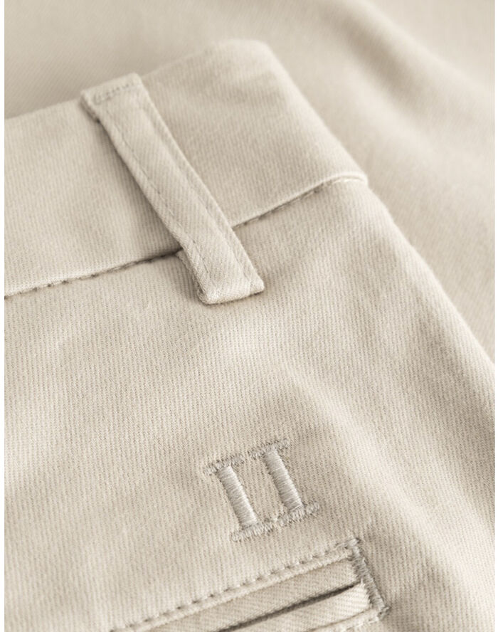 Les Deux Como Cotton Suit Pants Dark sand