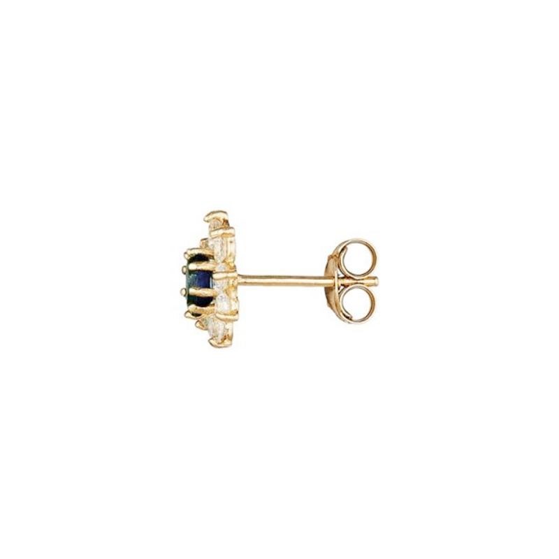 Boucles d'oreilles Or Jaune  et Pierres Precieuses