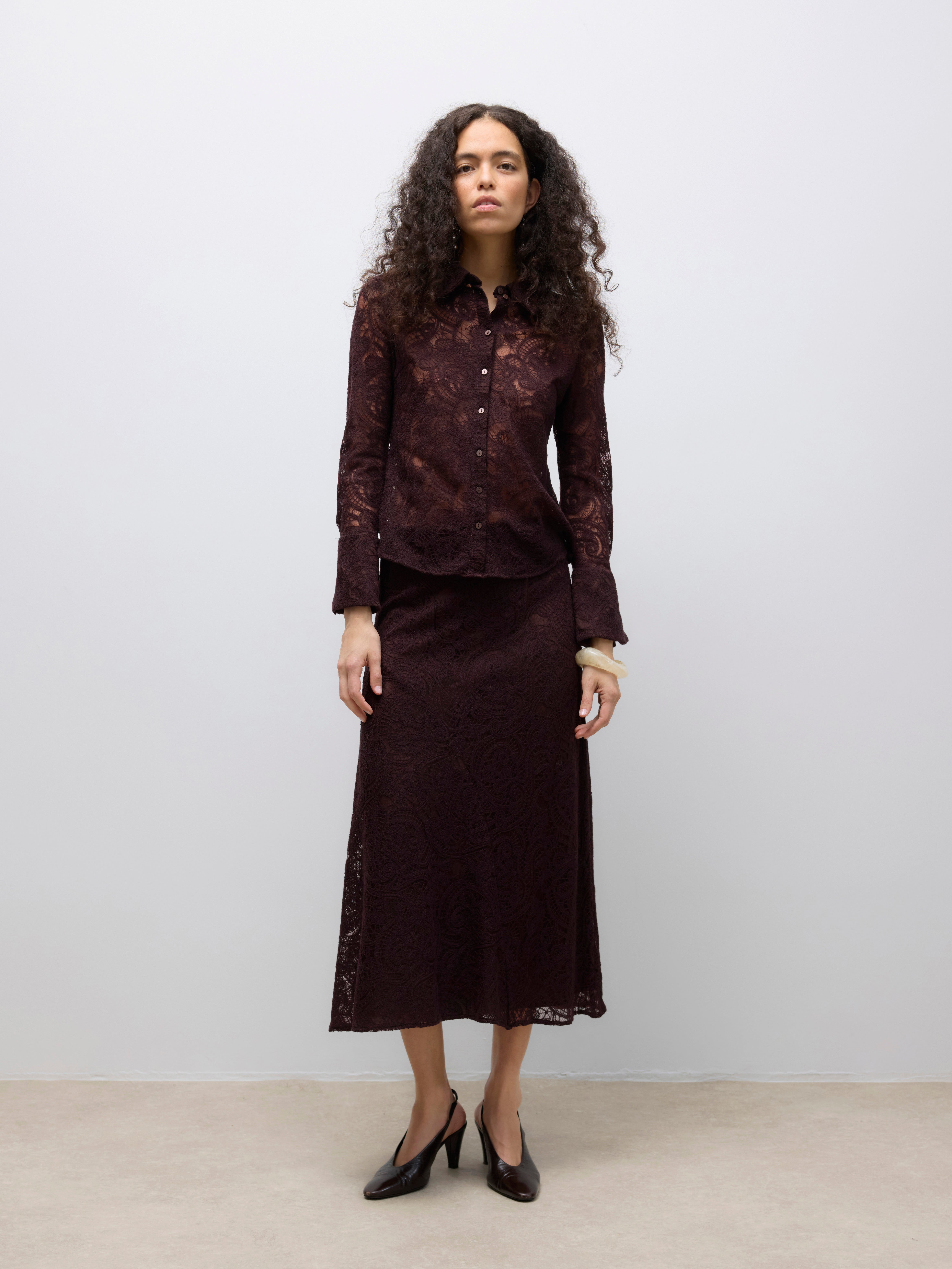 AWURSHILA Mid waist Lange rok