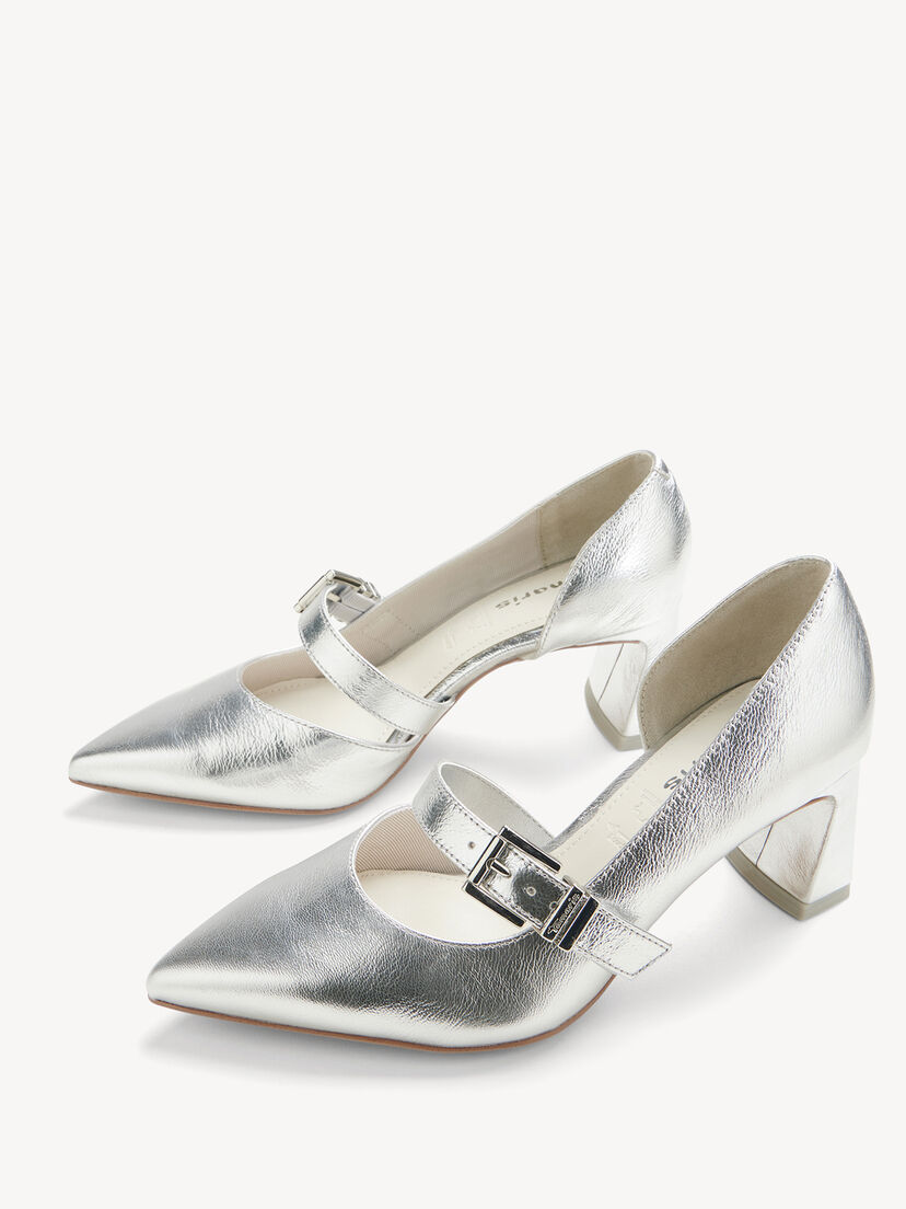 Leren Pumps - metallic