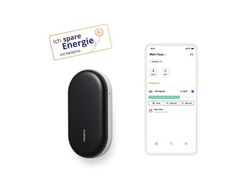Netatmo Comfort Smarte Klimaanlagensteuerung Mit der Smarten Klimaanlagensteuerung verbinden Sie Ihre Klimaanlage ganz einfach