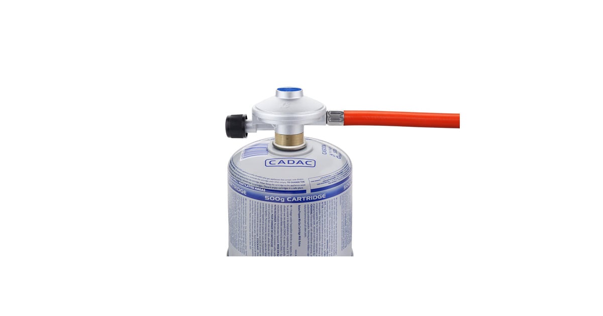 CadacDrukregelaar Schroefcartridges  (1/4” LH BSP, 30mBar, met 85 cm gasslang)