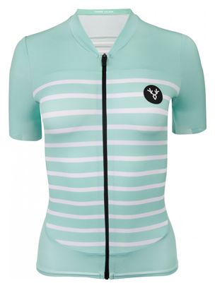 Maillot Manches Courtes Femme LeBram Ventoux Vert Celeste Coupe Ajustée