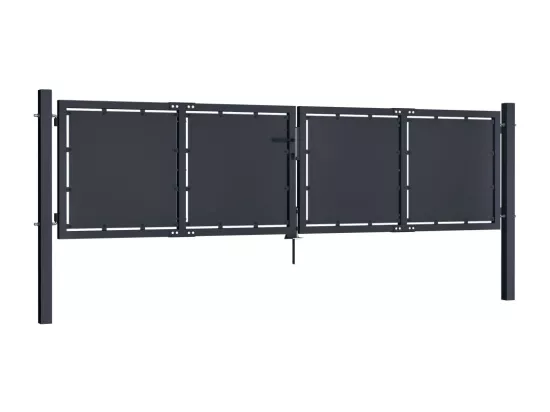 Portail de jardin Acier 300 x 100 cm Anthracite