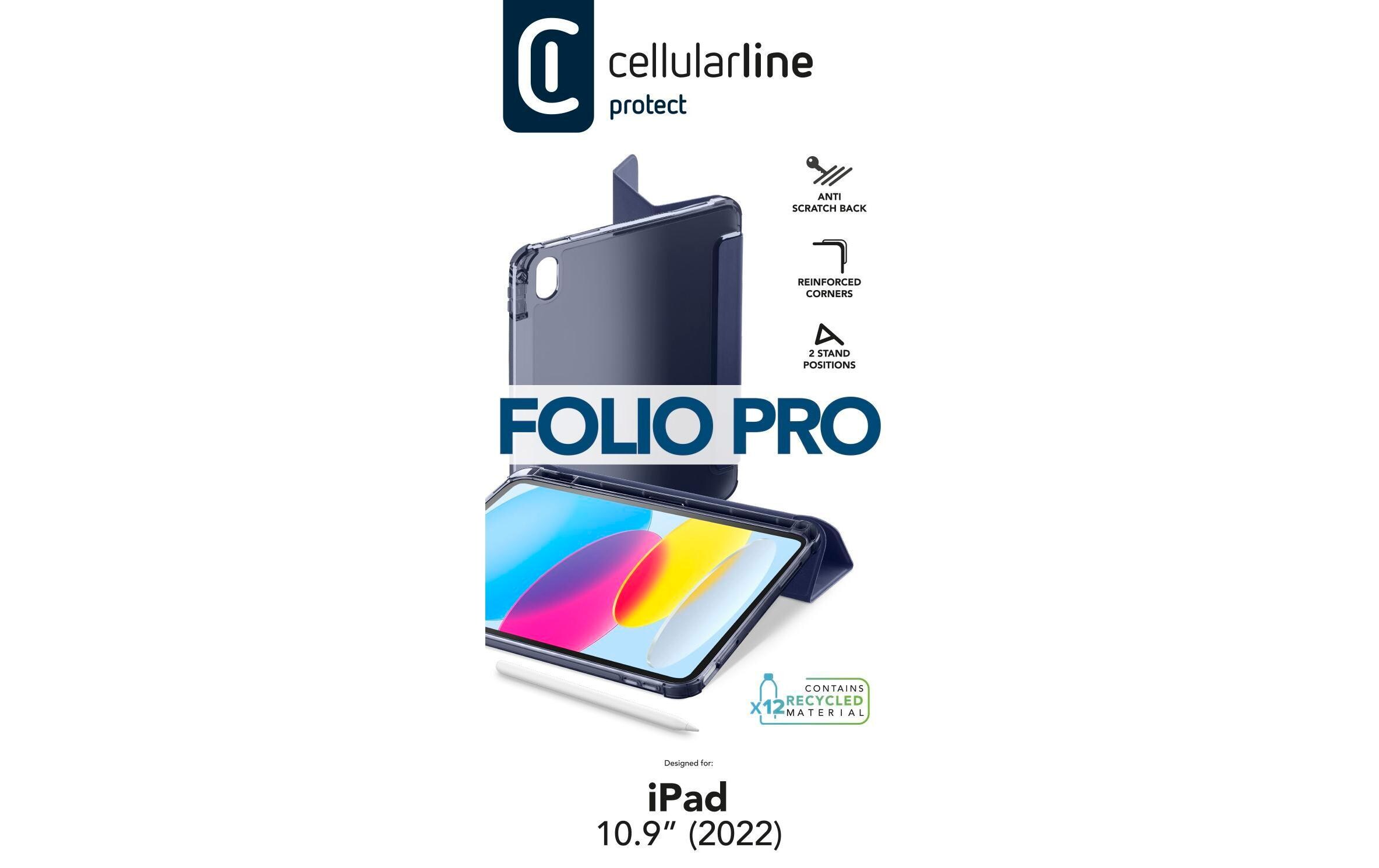 Tablet Book Cover Folio Case BlauTablet-Hülle mit Standfunktion für Apple iPad 10.9