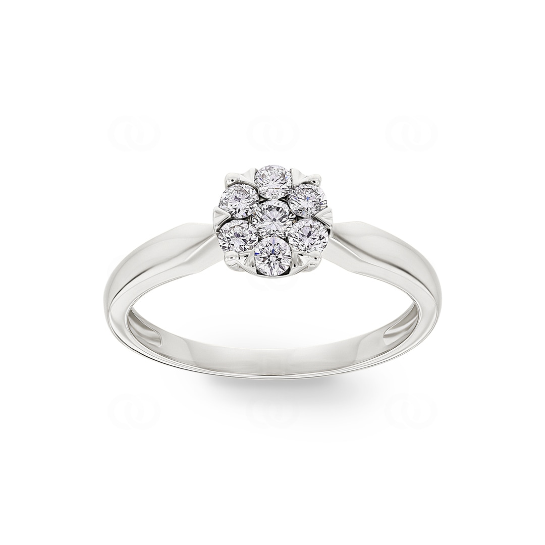 Verlobungsring 750/18 K Weissgold mit Diamanten 0.33 ct H/si by CHRISTIAN