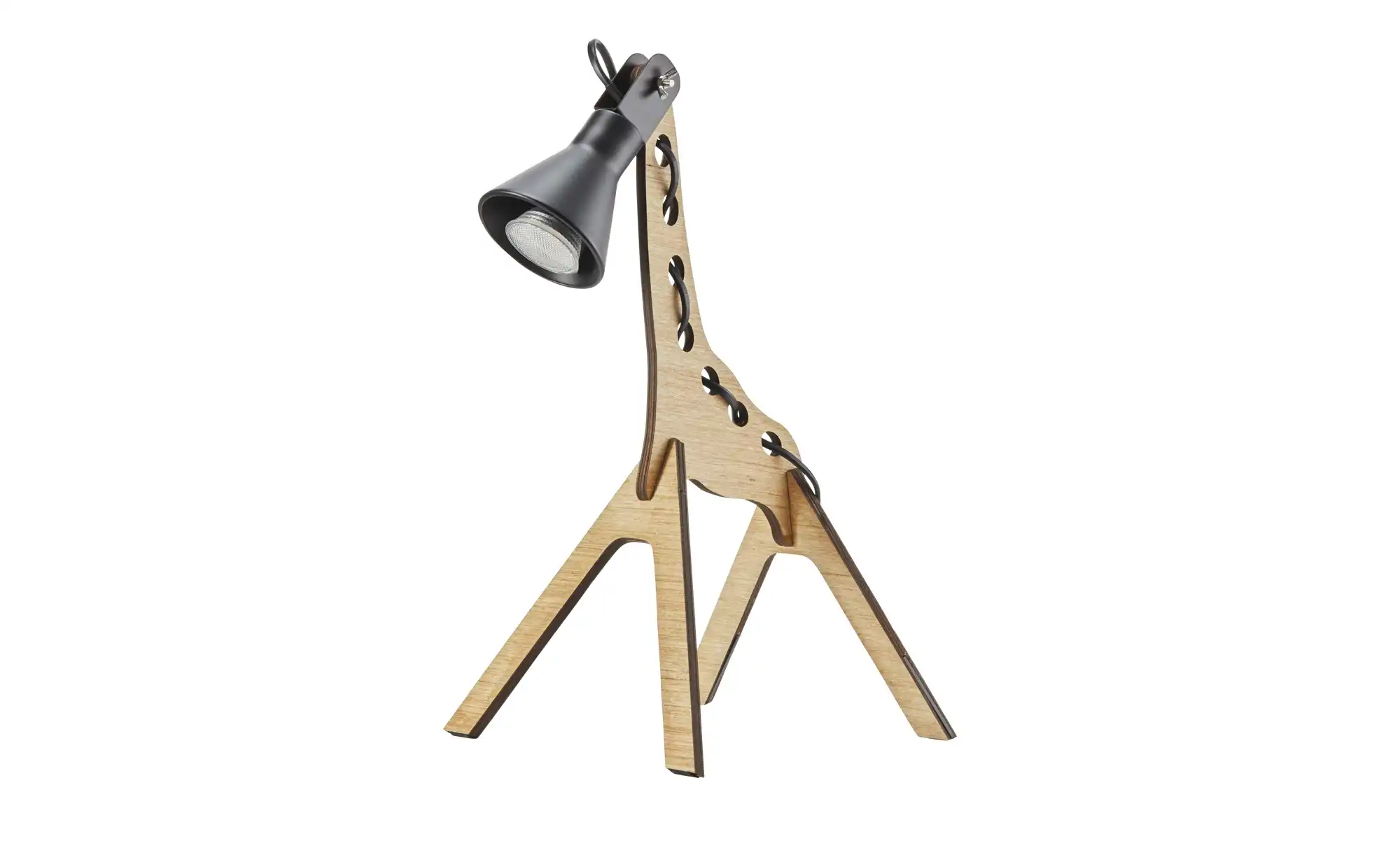 levelone Tischleuchte 1-flg.schwarz/Holz