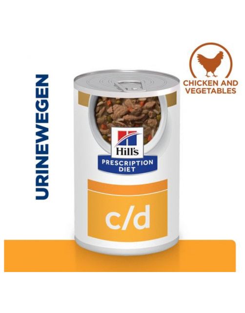 Hill's Prescription Diet C\/D Multicare Urinary Care Stoofpotje Blik - Hondenvoer - Kip Groente 354 g