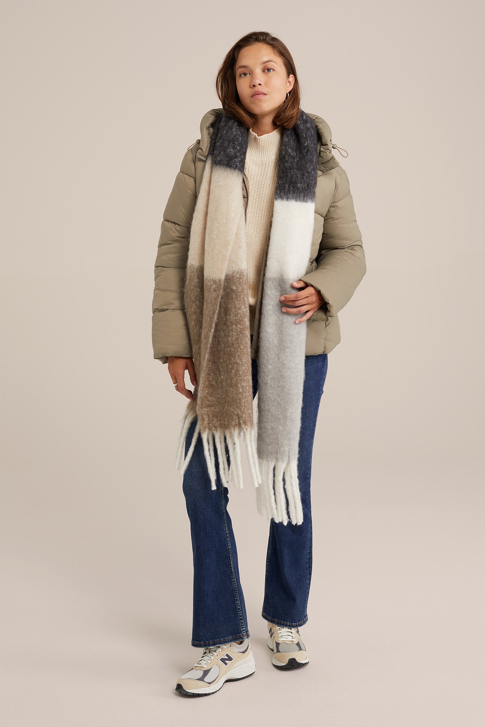 gewatteerde jacket WE Fashion Olijfgroen