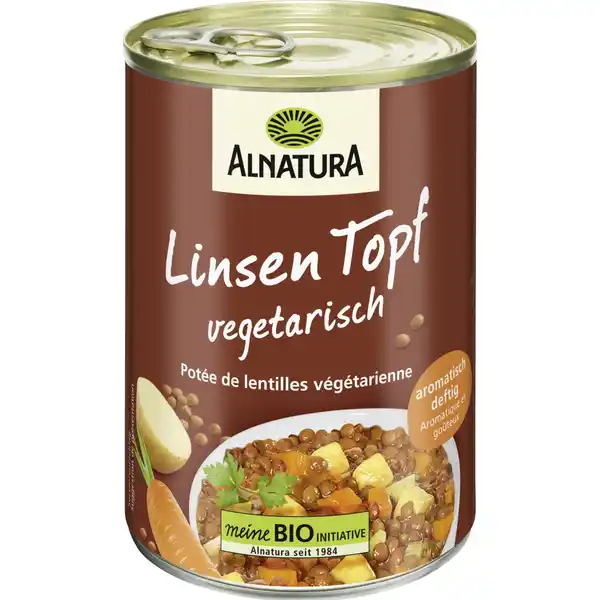 Bio Linsen Topf vegetarisch