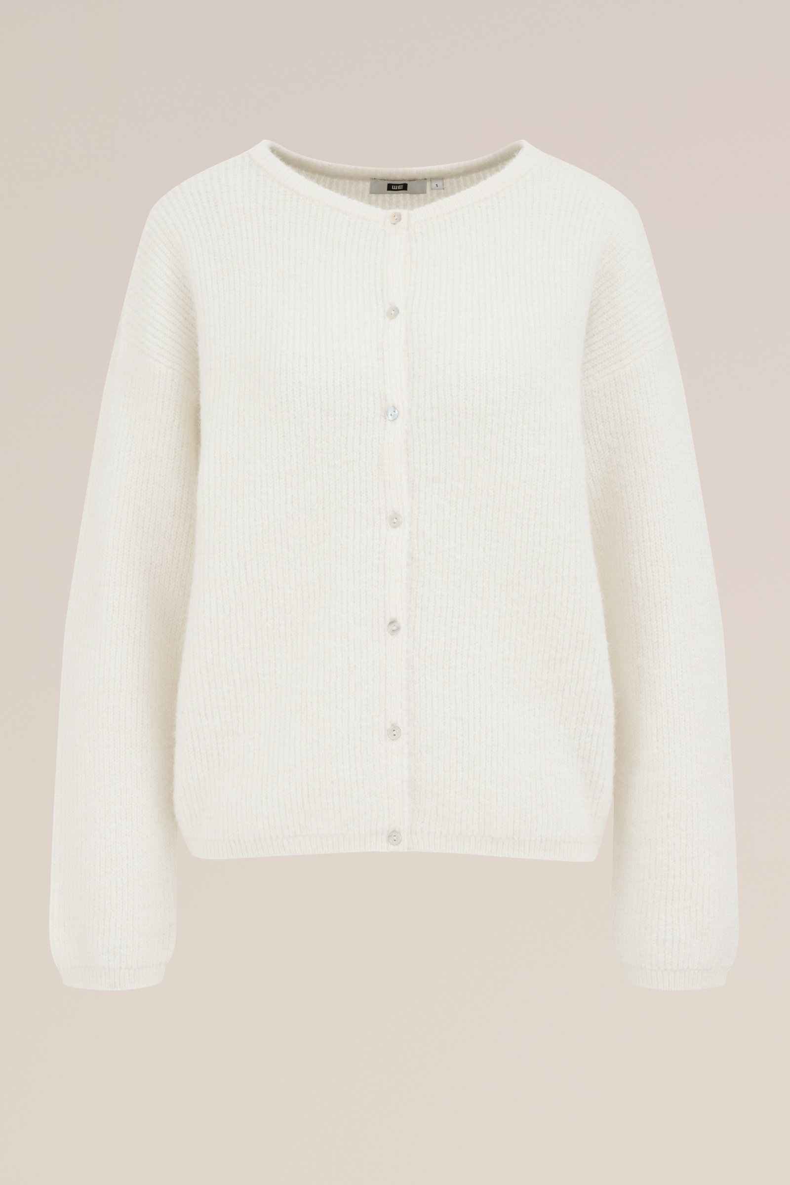 gebreid vest van wolmix WE Fashion Wit