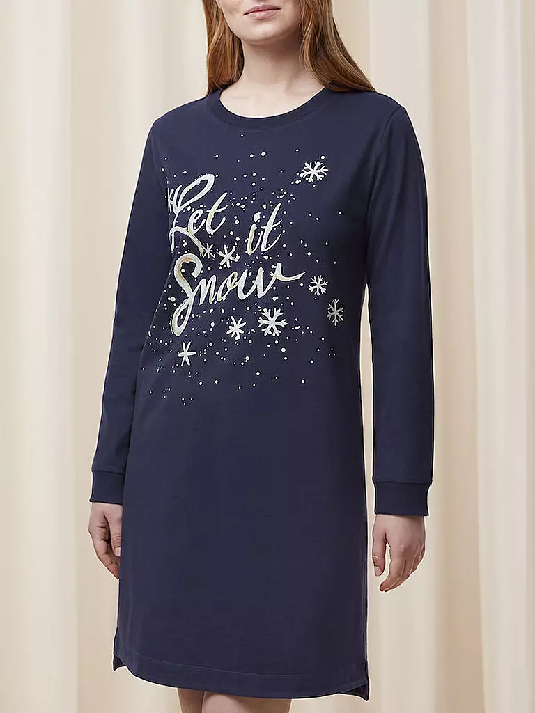 TRIUMPH Sleepshirt - Nachthemd WINTER MOMENTS dunkelblau