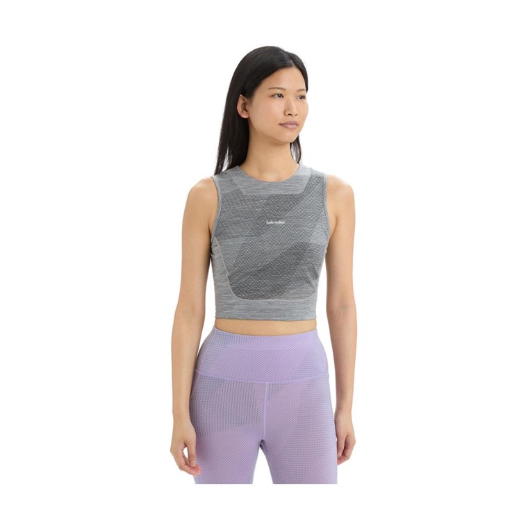 Icebreaker ZoneKnit Cropped Bra-Tank Women