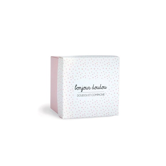 Lapin boite fleur rose