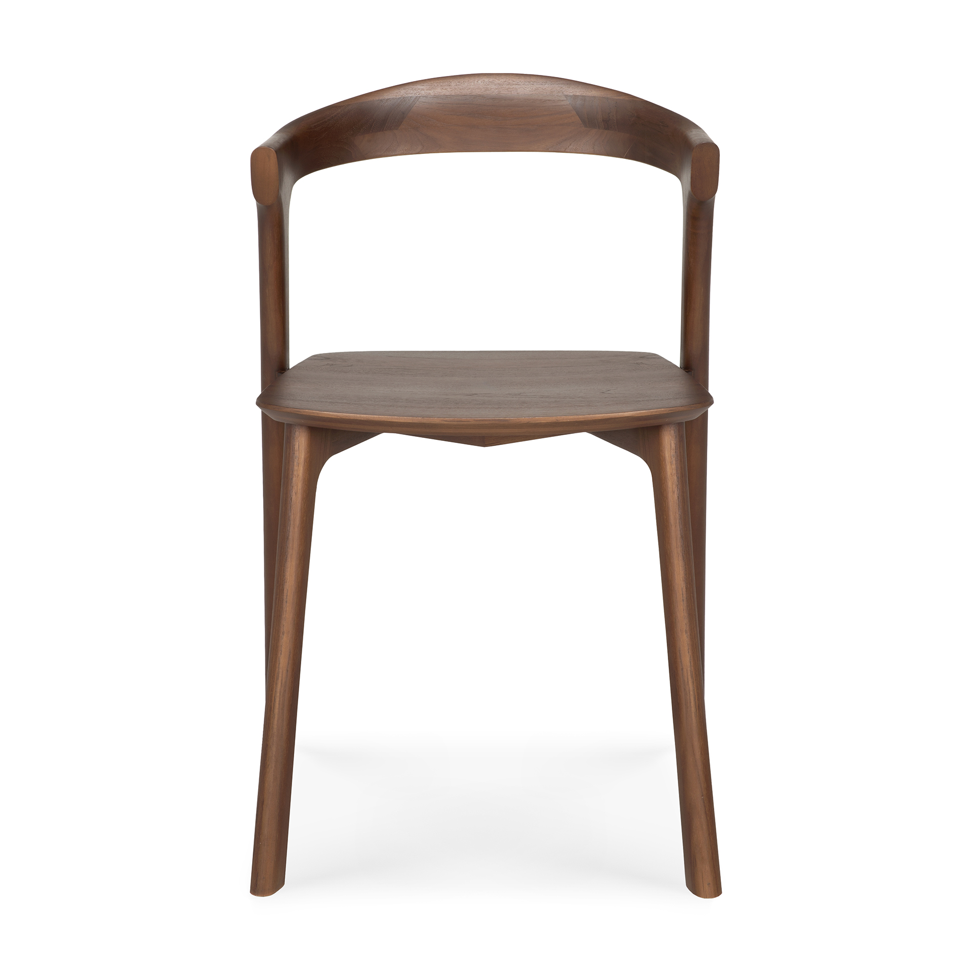 Bok stoel - bruin teak - gelakt