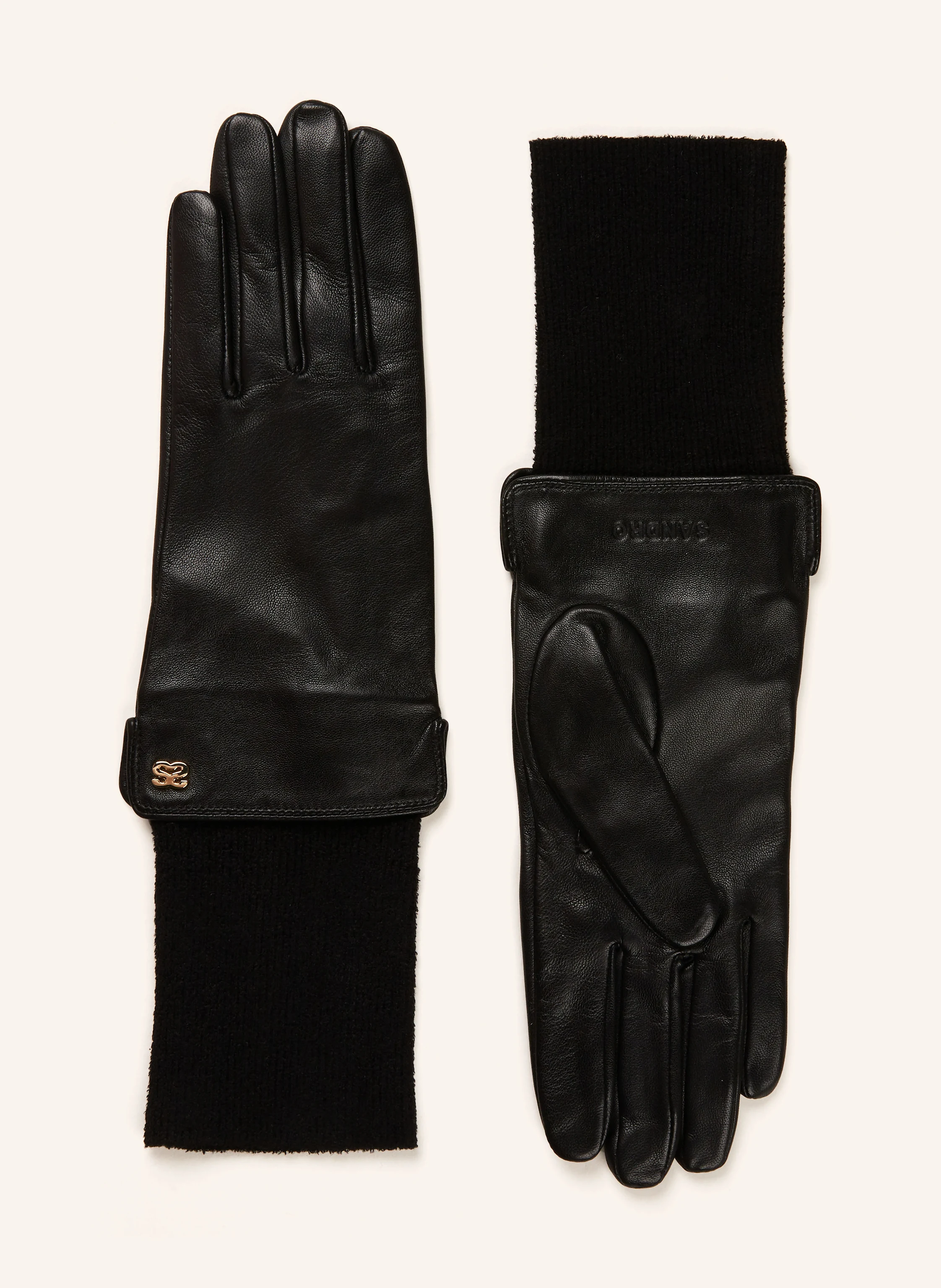 SANDRO Lederhandschuhe