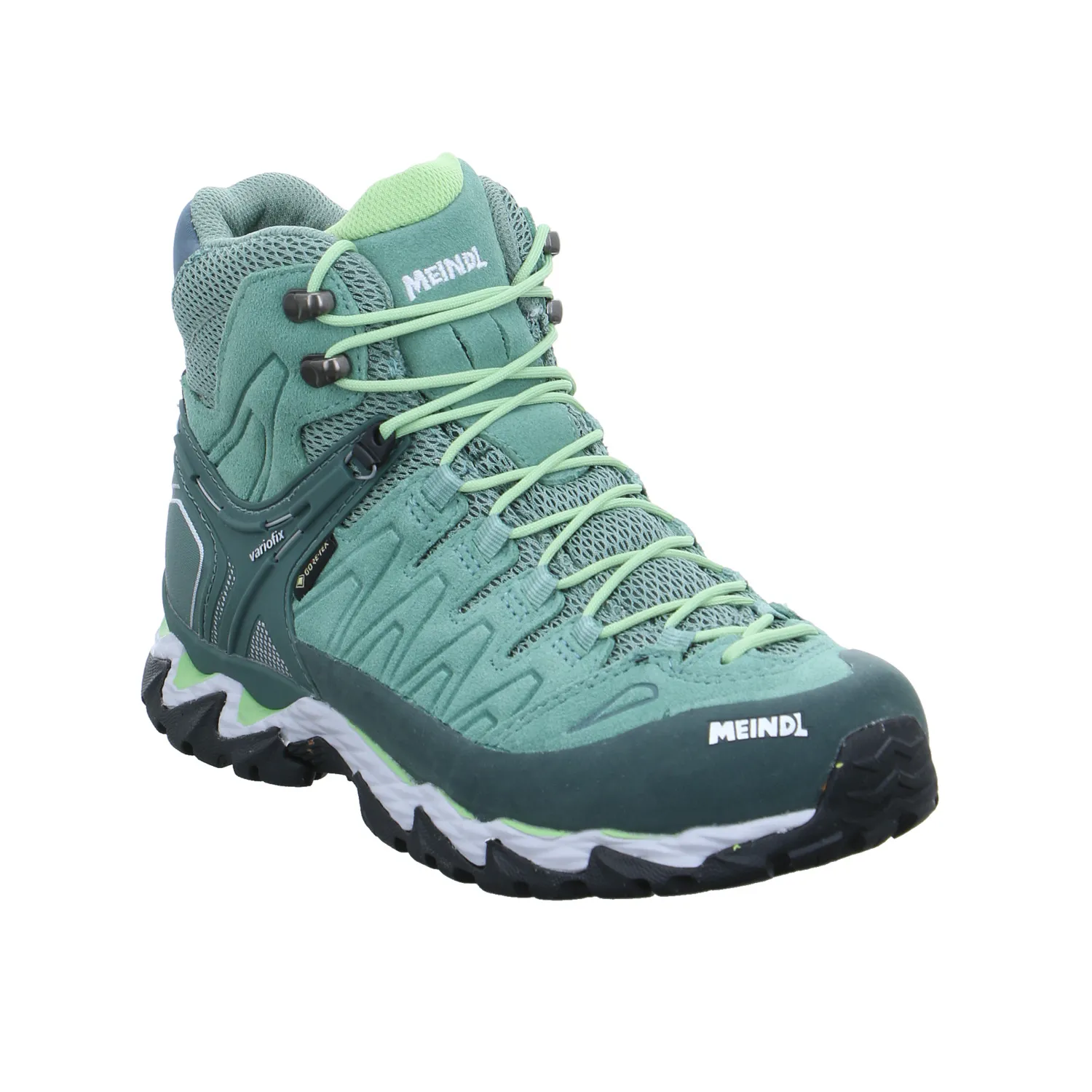 MEINDL Wander- Bergschuh Damen Pastelgrün Leder  Gore-Tex