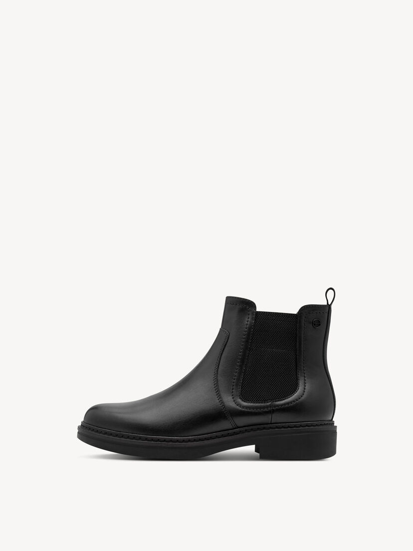 Leren Chelseaboot - zwart
