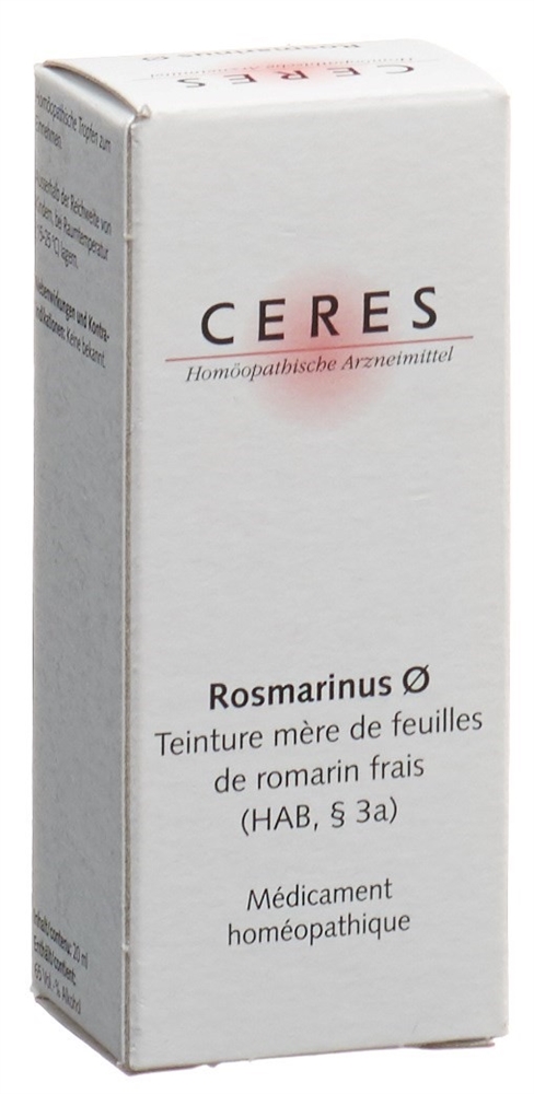 CERES Rosmarinus recens<br>20 ml, Flasche, Urtinktur