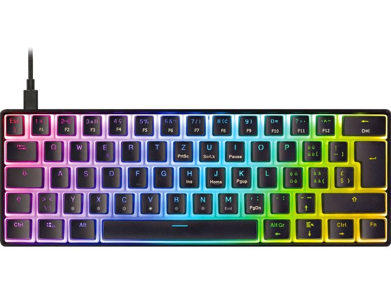 DELTACO GAM-075V2-CH Mechanische-Tastatur, RGB-Beleuchtung, Hot-Swap-Schalter