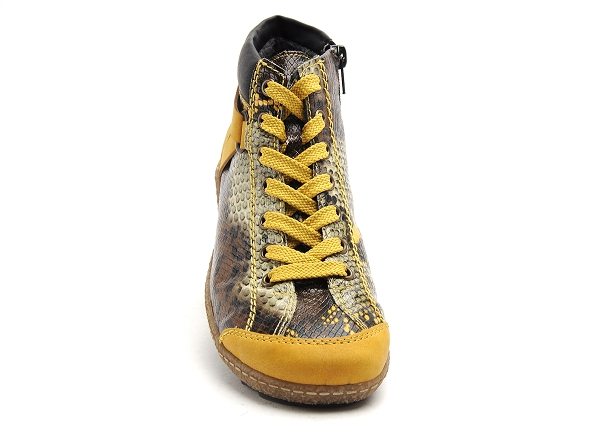 Rieker boots bottine plates femme l7527 jaune