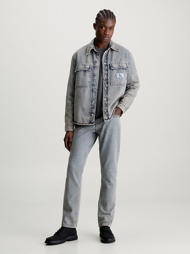 Jaqueta camisa jeans acolchoada
