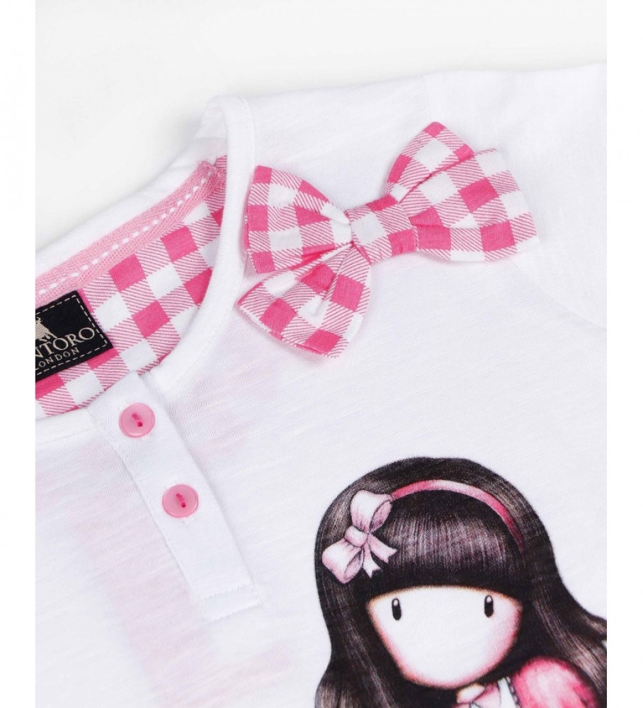 Camisola Santoro Little Things, rosa e branca