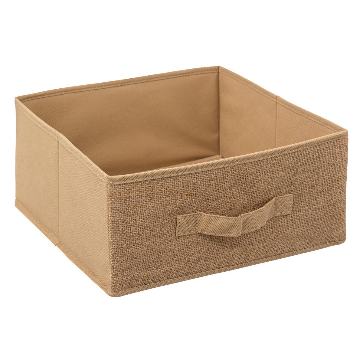 BOITE DE RANGEMENT TOILE DE JUTE 31X15CM