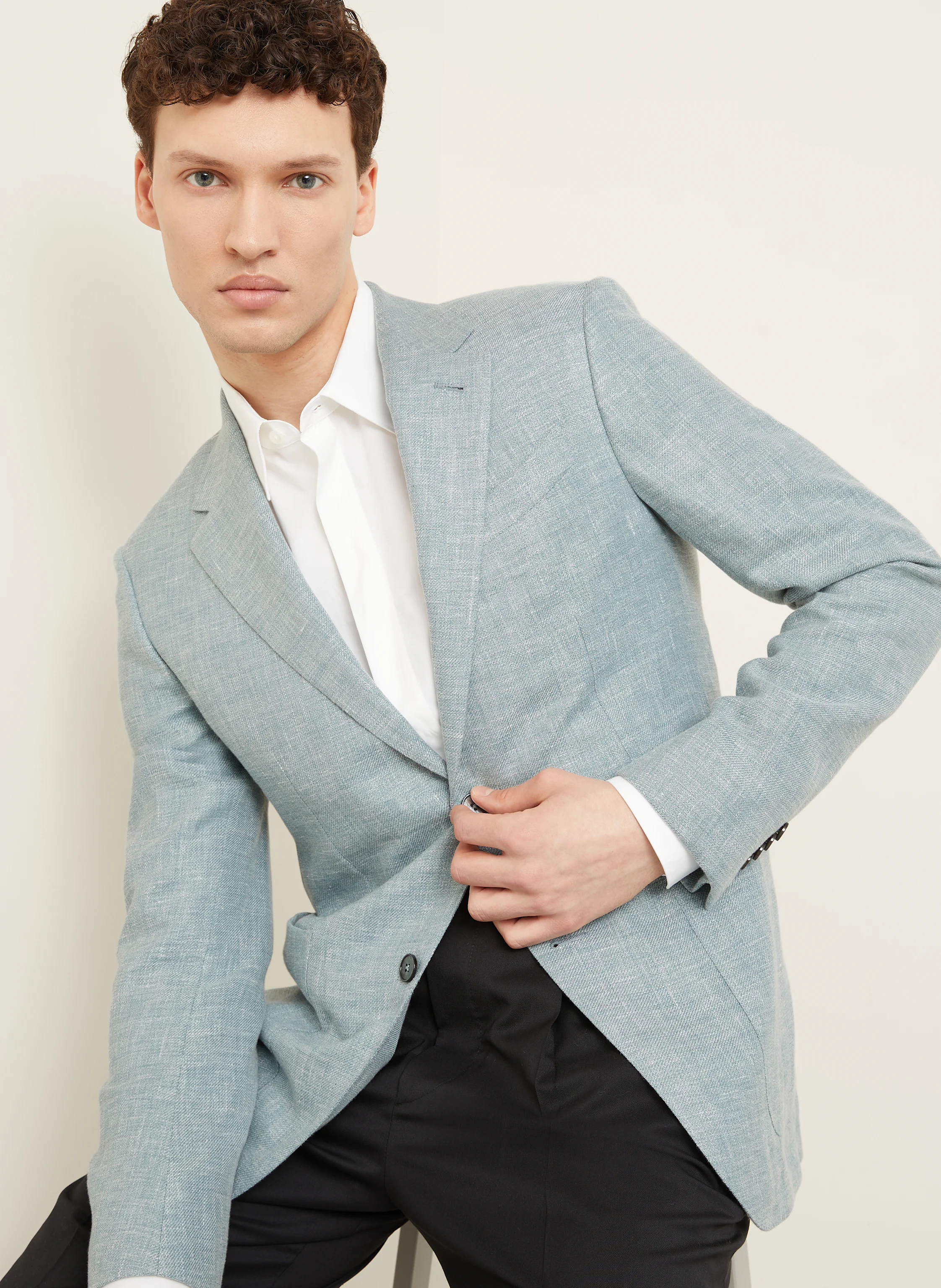 ZEGNA Sakko Slim Fit mit Leinen
