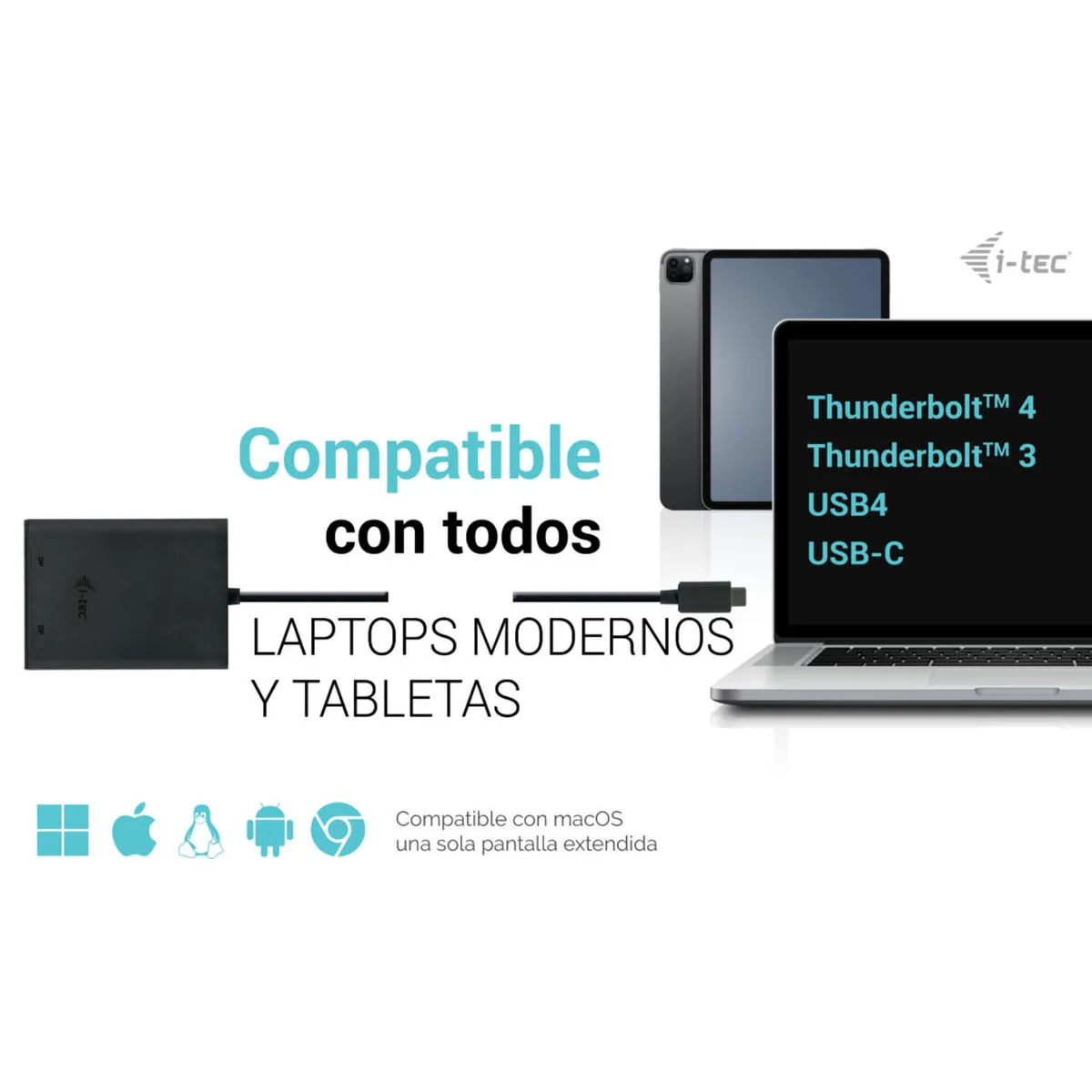 i-Tec C31DUAL4K60DP - Noir