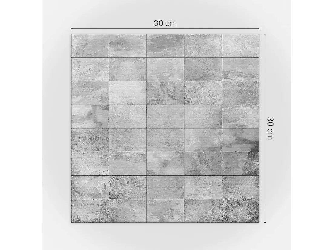 Carreaux autocollants PVC, Carrelage PVC adhésif - 9x30x30 - Texture de carrelage en mosaïque