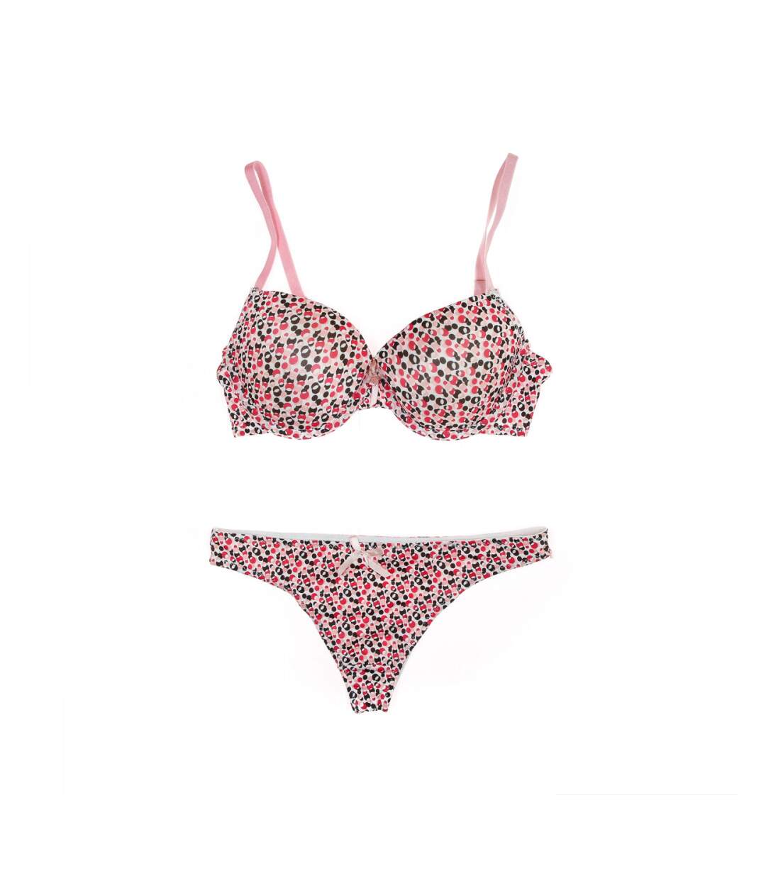 Ensemble Soutien-gorge & Tanga Rose Femme Twinday