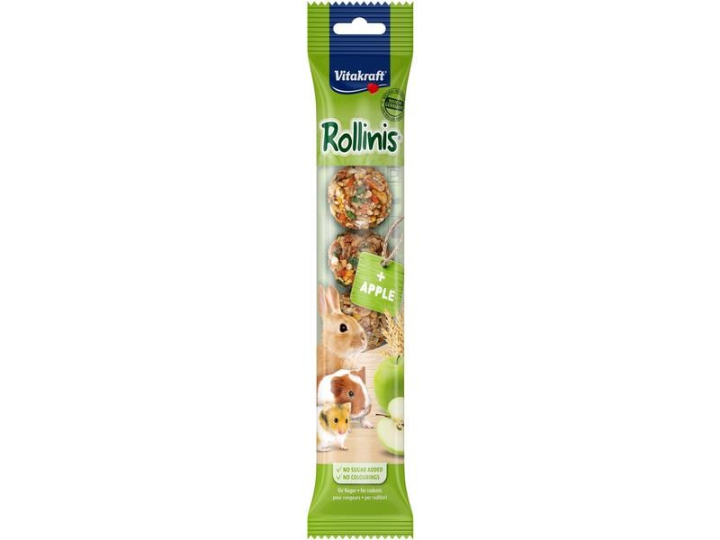Vitakraft Snack Rollinis Apfel, für Nager, 7 Stück Mischfuttermittel für Nager
