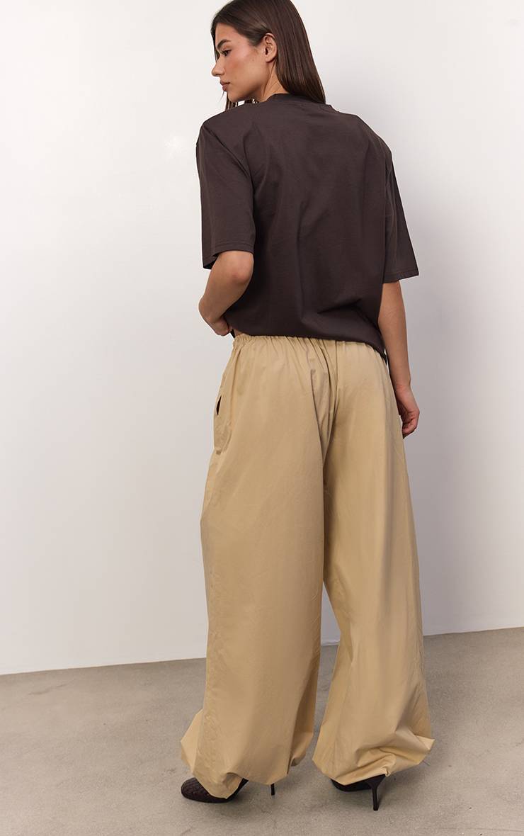 Beige Pantalon Cargo Ballon