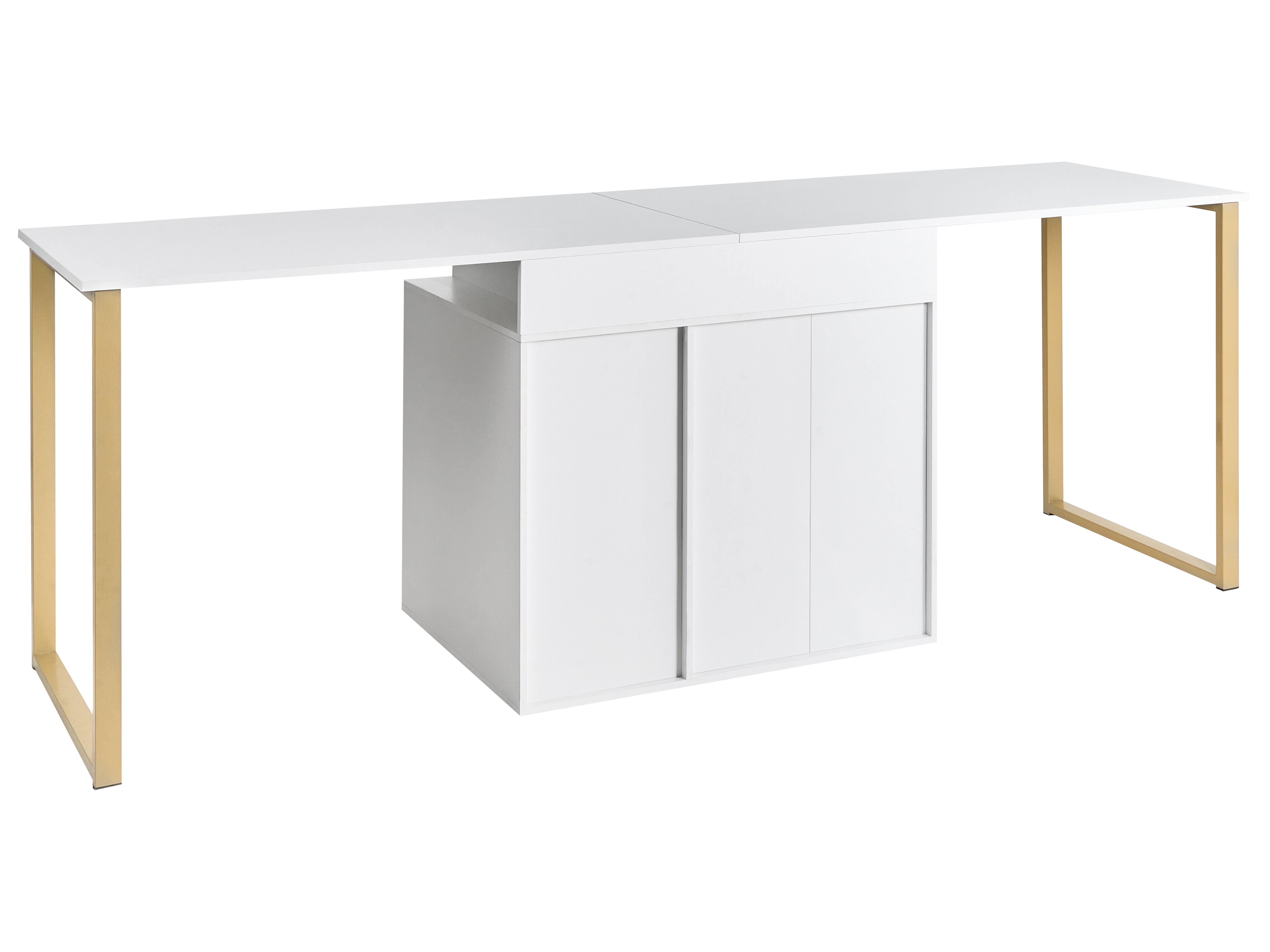 Verstelbaar bureau ASHMORE Wit 165/220 cm 55 cm