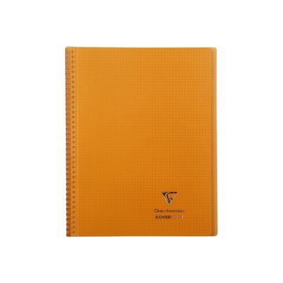 Clairefontaine Koverbook - Cahier à spirale polypro 24 x 32 cm - 160 pages - petits carreaux (5x5 mm) - disponible dans différentes couleurs