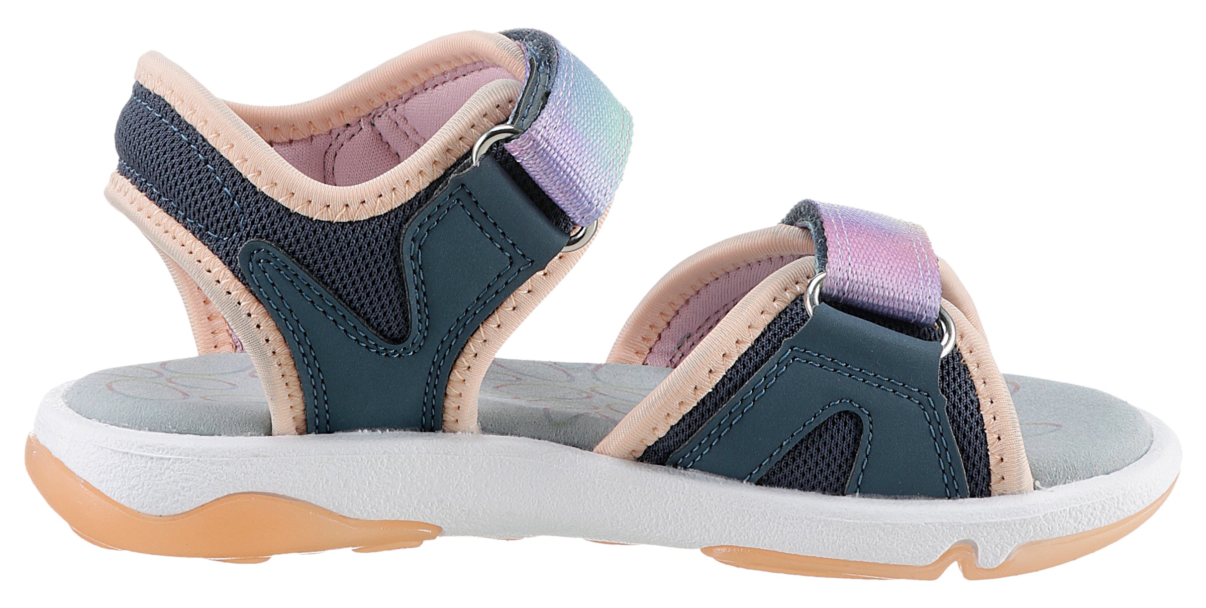 Superfit Sandale »PEBBLES WMS: mittel«  Sandalette mit süssem Glitzerverschluss, Grössenschablone zum Download