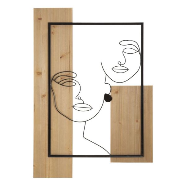 Mauro Ferretti Painel de Parede Ferro e Madeira cm 63X2X90 - 0324400000