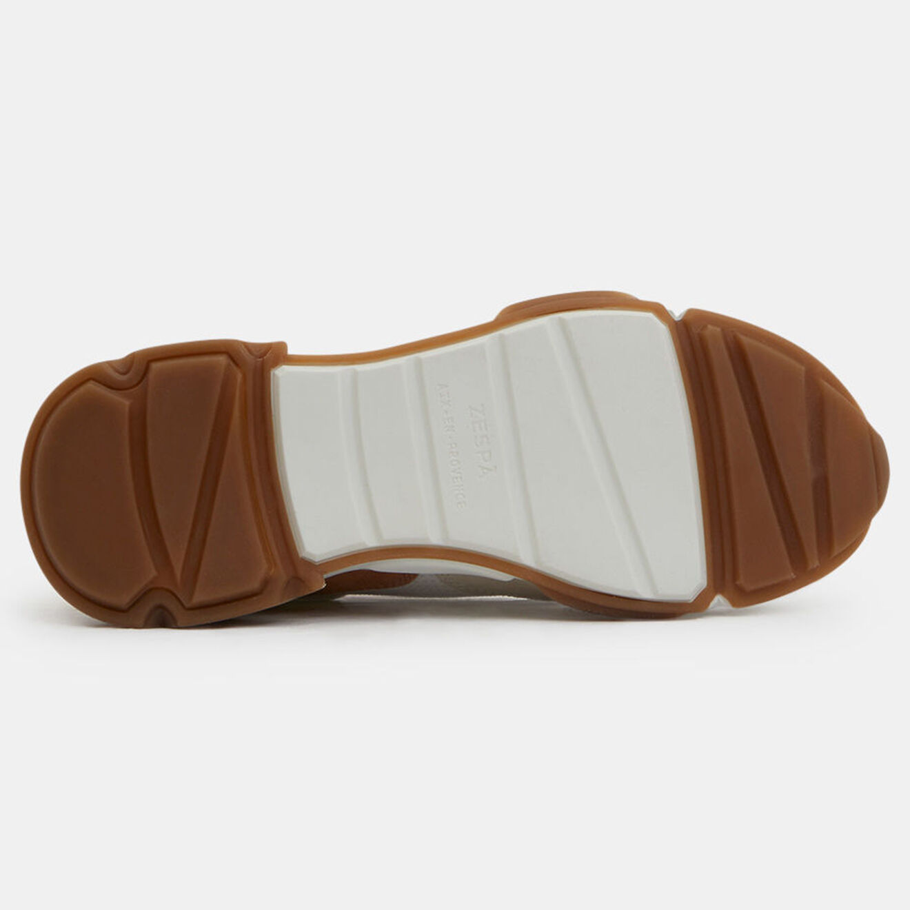 Zespa Baskets en Cuir & Textile Liya beige/marron
