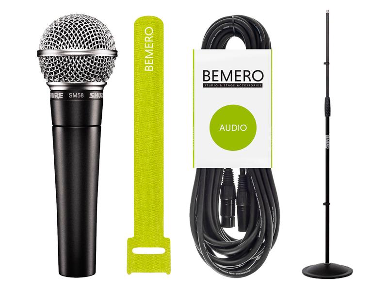Shure Mikrofon SM58 Set SM58 Mikrofon-Set mit Stativ und Kabel