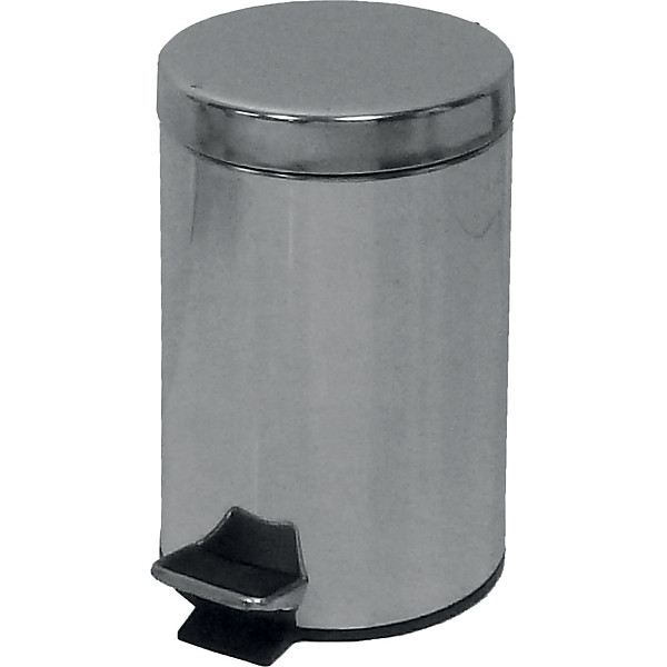 Collecteur à pédale JVD 5 L inox miroir
