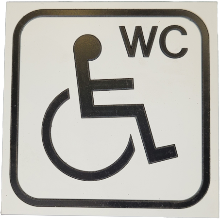 Panneau WC picto PMR en relief