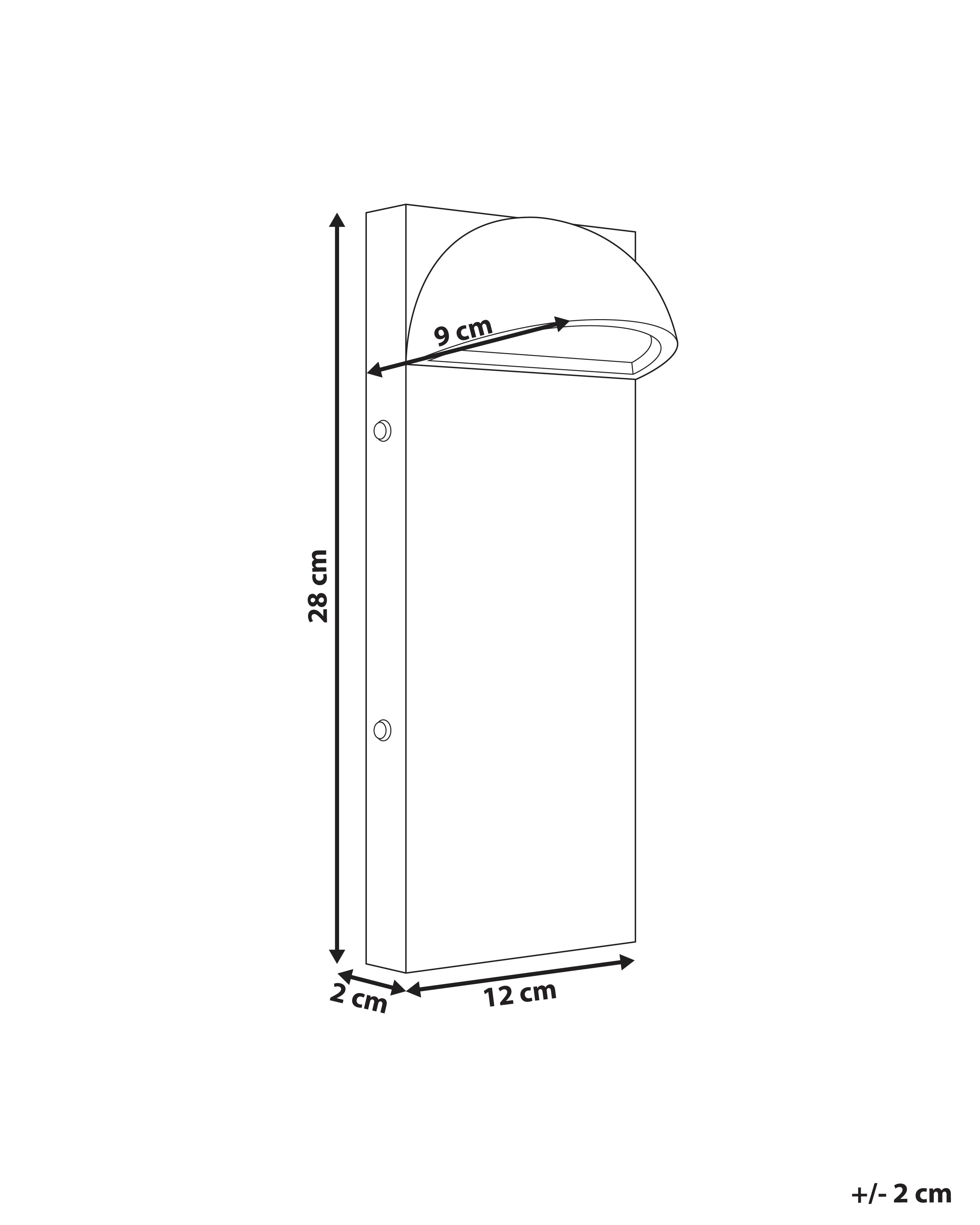 Buiten LED wandlamp SAJUR Zwart