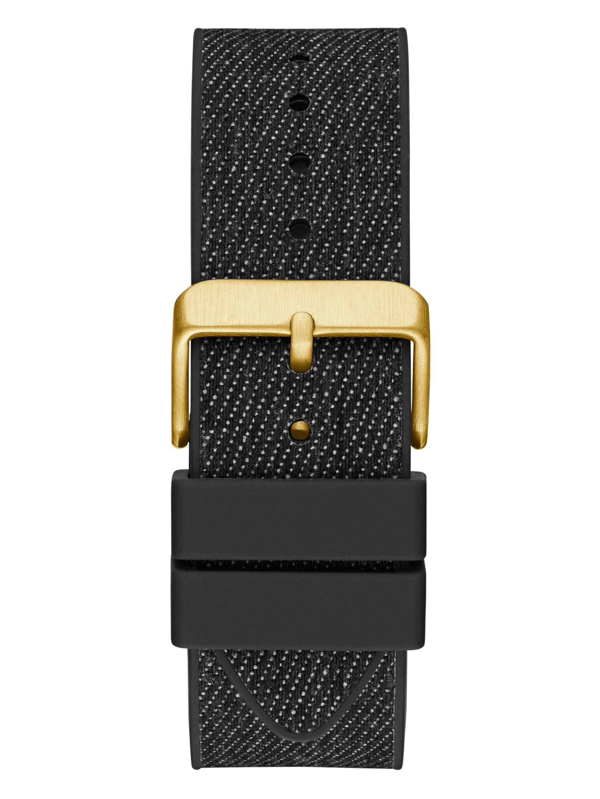 Relógio multifuncional de silicone dourado