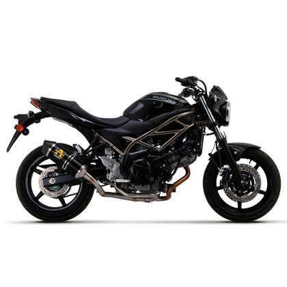 Silencieux Arrow Race Tech Alu dark embout carbone - Noir