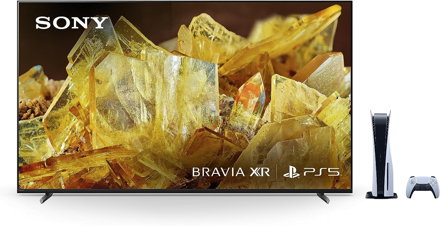 TV Sony 4K Ultra HD de 65 polegadas Série X90L: BRAVIA XR Full Array LED Smart Google TV com Dolby Vision HDR e recursos exclusivos para o Playstation® 5 XR65X90L - Modelo 2023, Preto