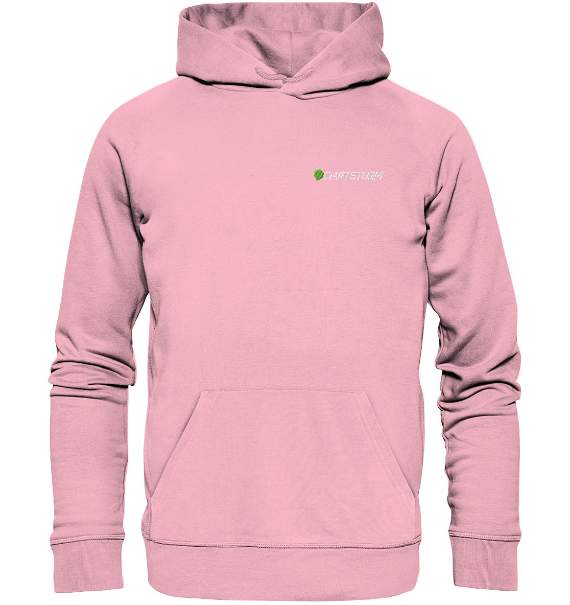 DartSturm - Logo Weiß Hoodie (Stick)