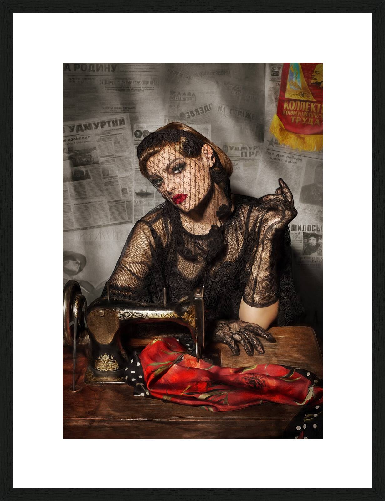 Girl with a Sewing Machine by Andrey Yakovlev & Lili Aleeva - Limited Edition. Edition of: 150. Signed.