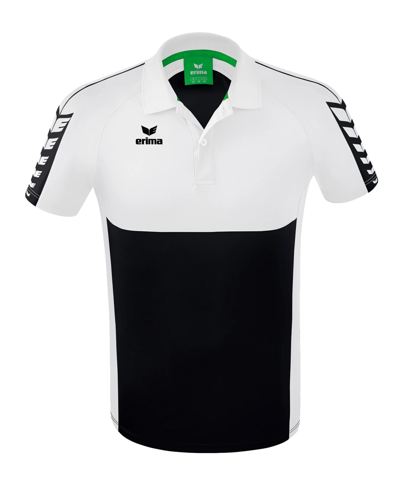 Erima Six Wings Poloshirt Schwarz Weiss